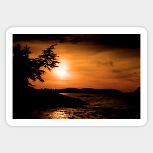 Sunset Long Beach Tofino Vancouver Island Canada Sticker